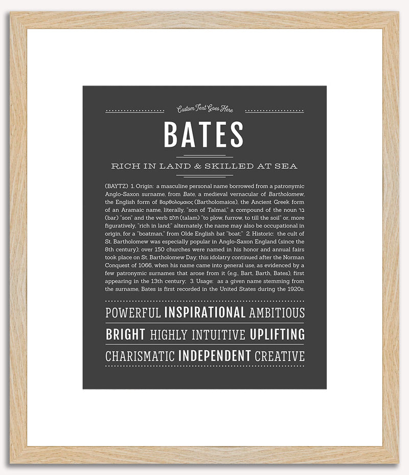 Bates | Name Art Print