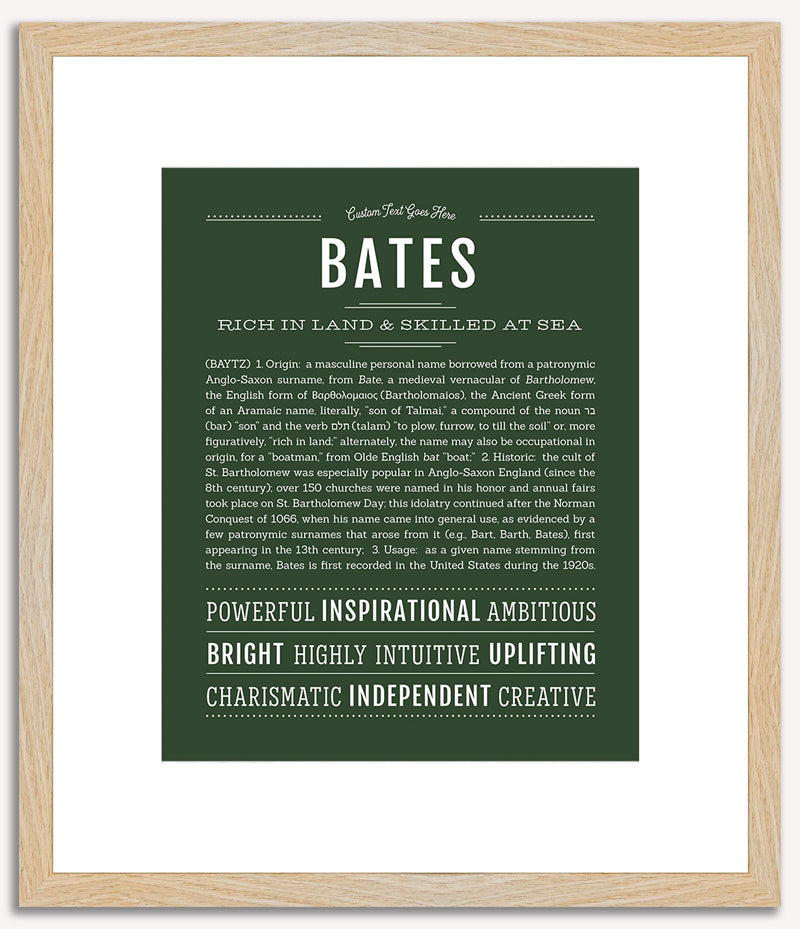 Bates | Name Art Print