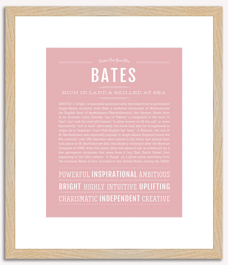 Bates | Name Art Print