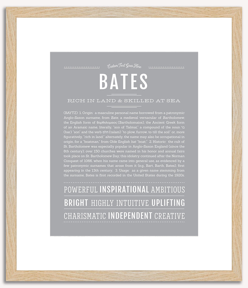 Bates | Name Art Print