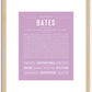 Bates | Name Art Print