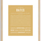 Bates | Name Art Print