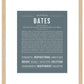 Bates | Name Art Print