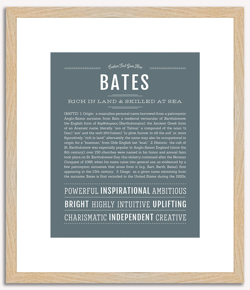 Bates | Name Art Print