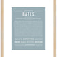 Bates | Name Art Print