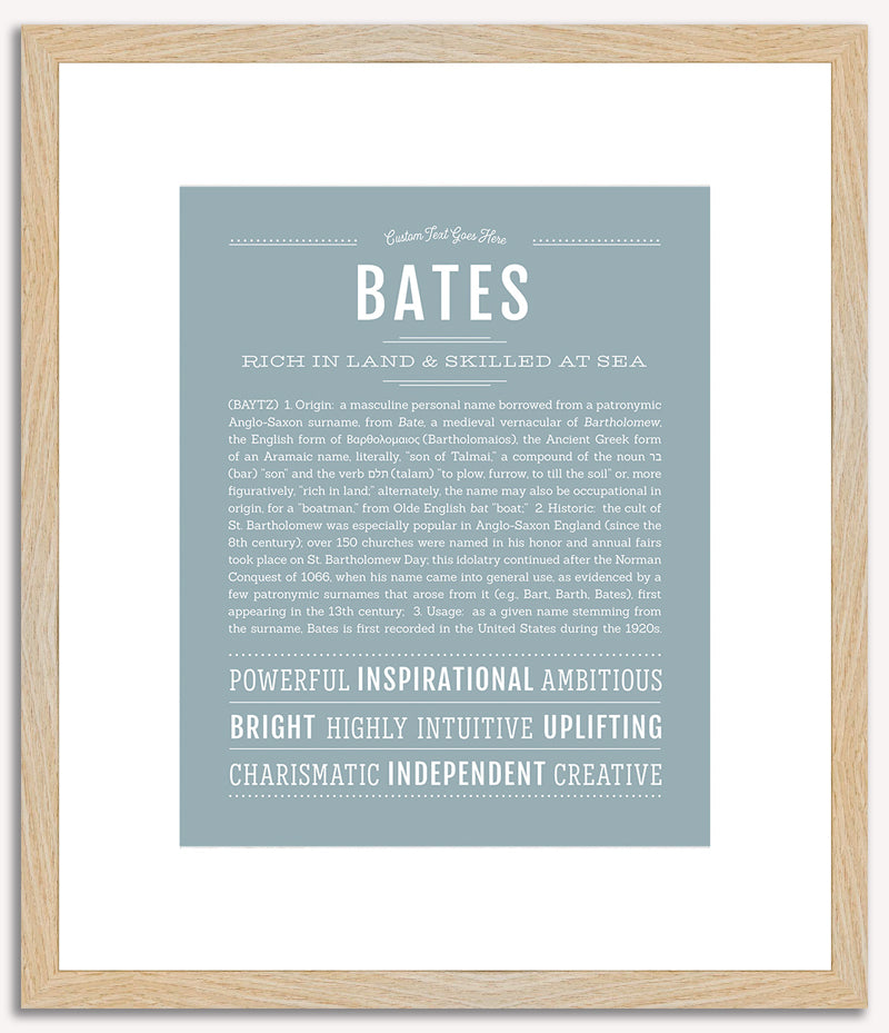 Bates | Name Art Print