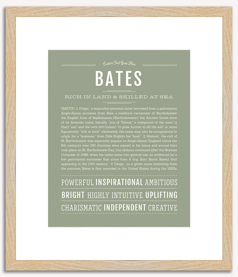 Bates | Name Art Print