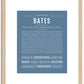 Bates | Name Art Print