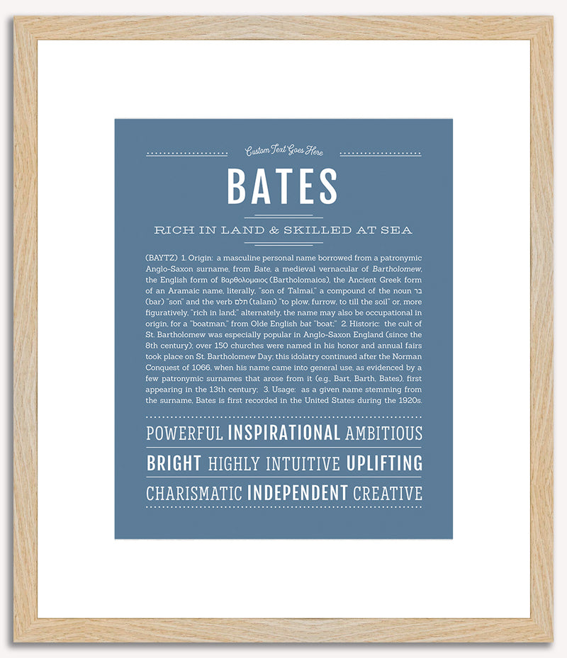 Bates | Name Art Print