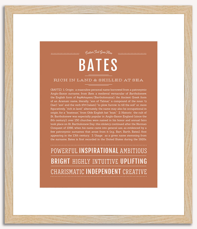 Bates | Name Art Print