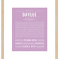 Baylee | Name Art Print