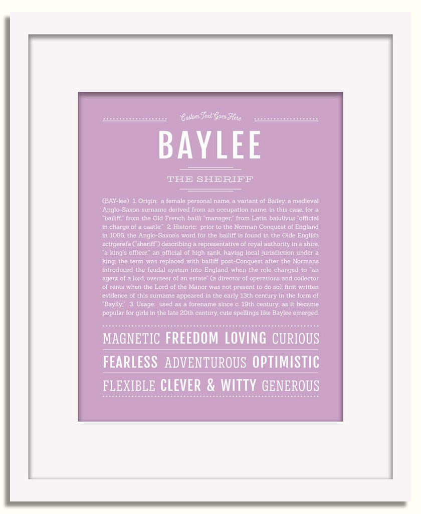 Frame Options | Lilac | White Frame, Matted