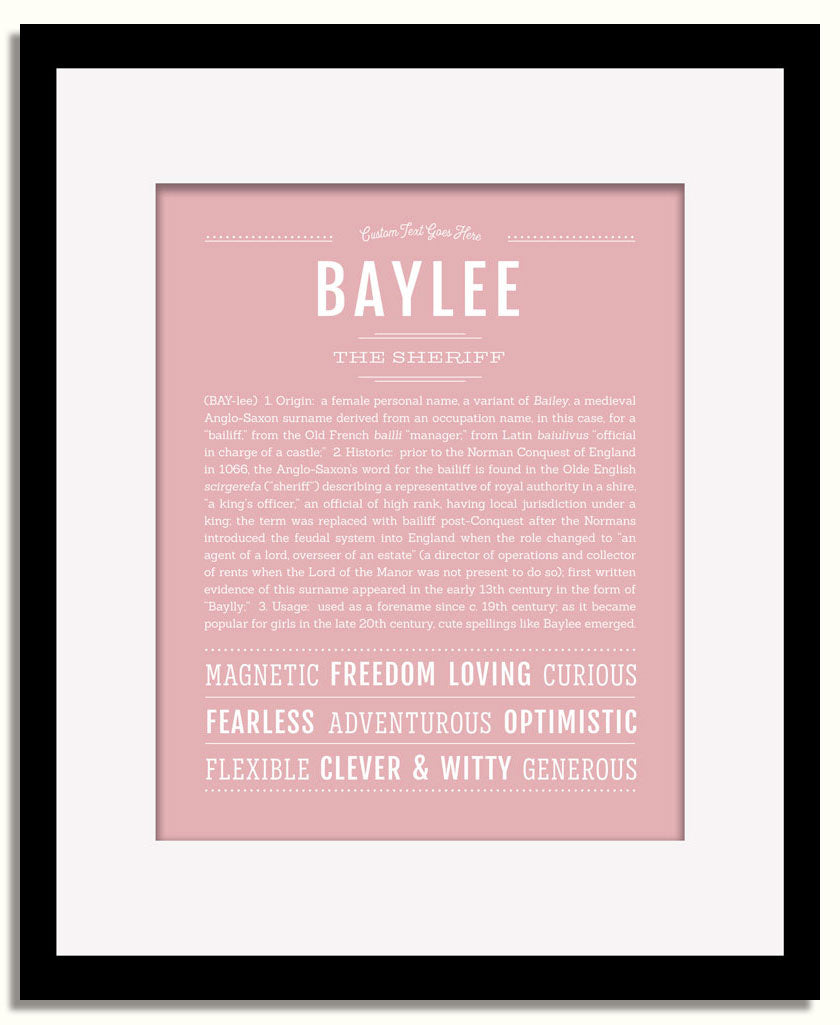 Frame Options | Dusty Rose | Black Frame, Matted