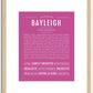 Bayleigh | Name Art Print