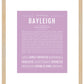 Bayleigh | Name Art Print