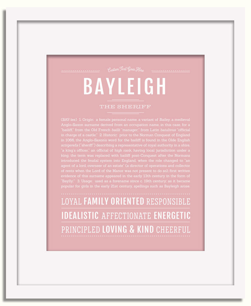 Frame Options | Dusty Rose | White Frame, Matted