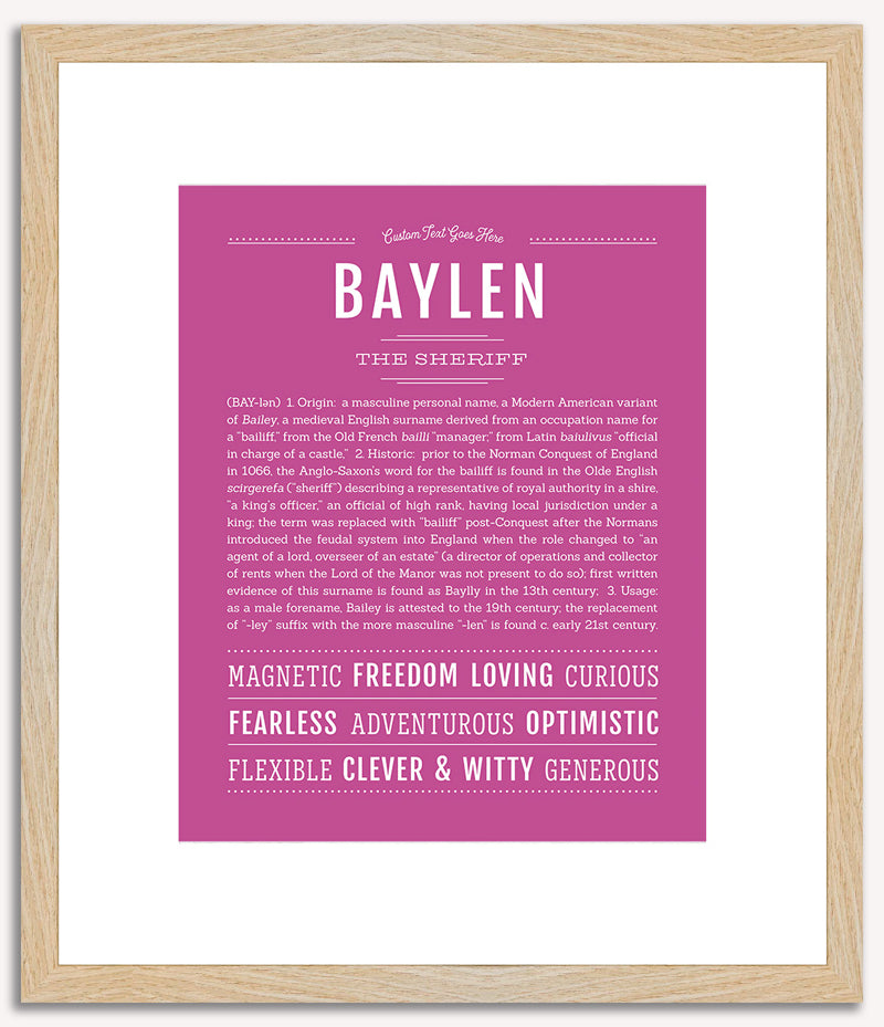 Baylen | Name Art Print