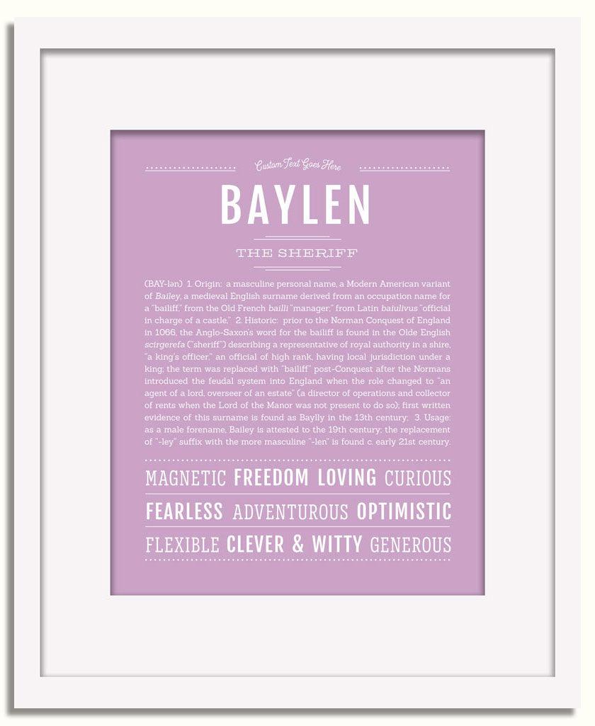 Frame Options | Lilac | White Frame, Matted