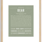 Bear | Name Art Print