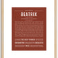 Beatrix | Name Art Print