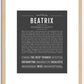 Beatrix | Name Art Print