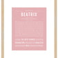 Beatrix | Name Art Print