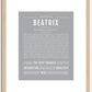 Beatrix | Name Art Print