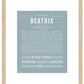 Beatrix | Name Art Print