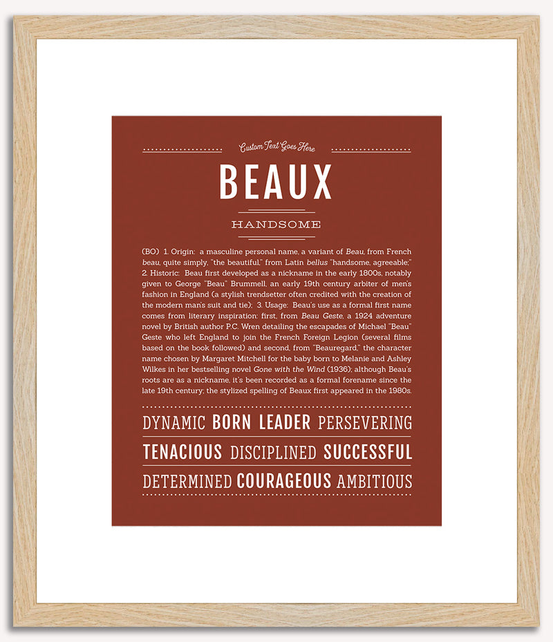 Beaux | Name Art Print