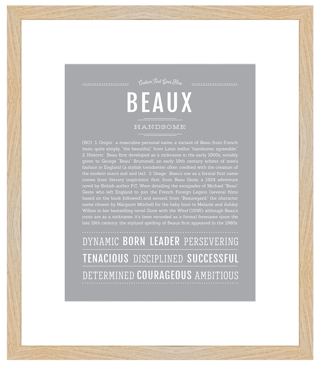 Beaux | Name Art Print