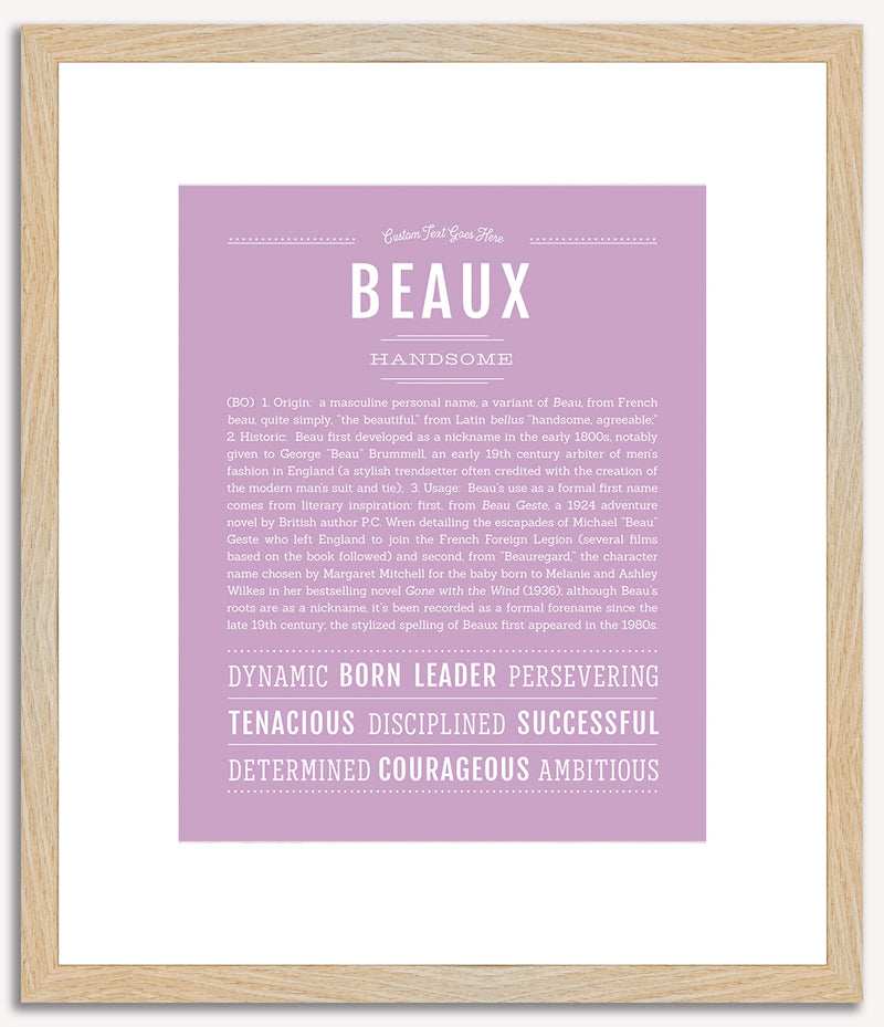 Beaux | Name Art Print