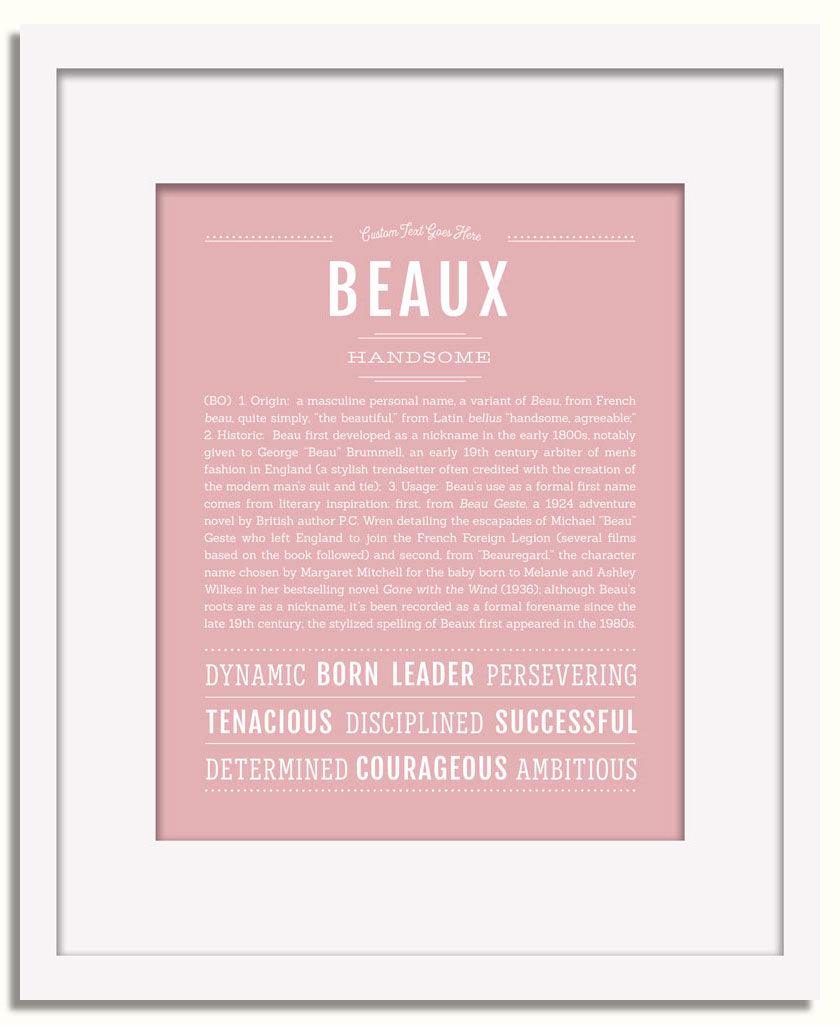 Frame Options | Dusty Rose | White Frame, Matted