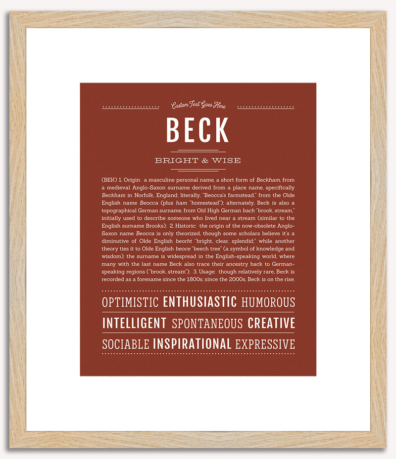 Beck | Name Art Print