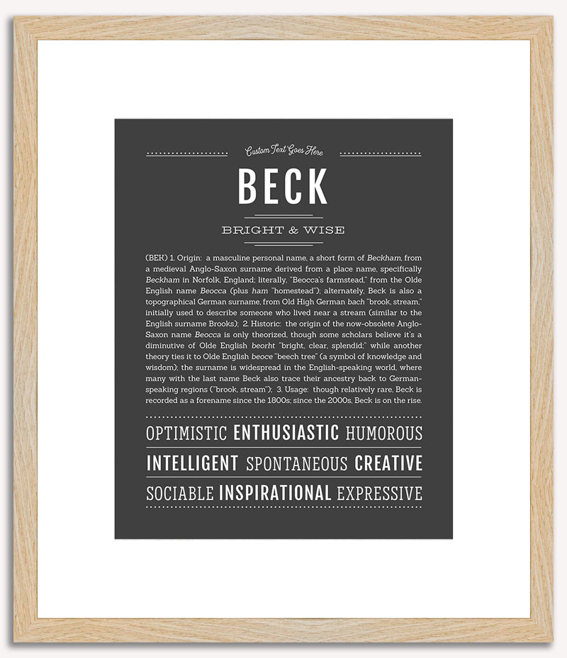 Beck | Name Art Print