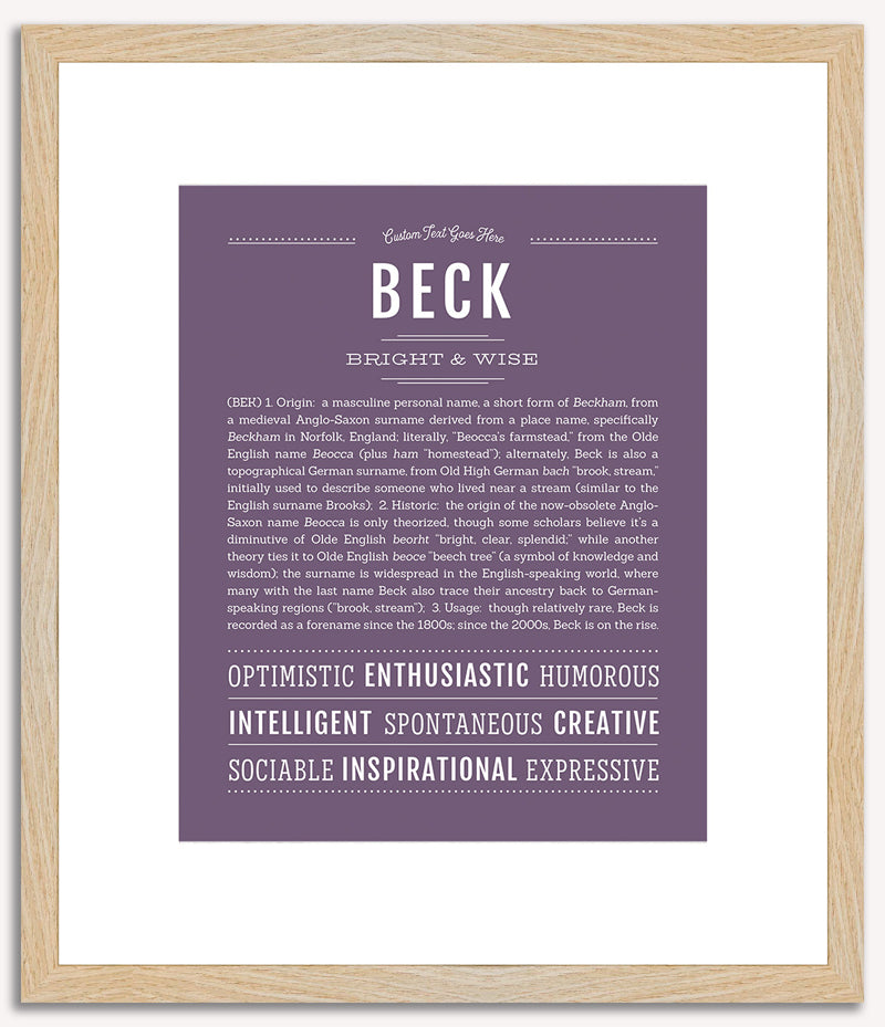 Beck | Name Art Print