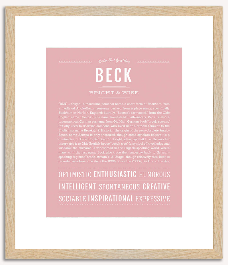 Beck | Name Art Print