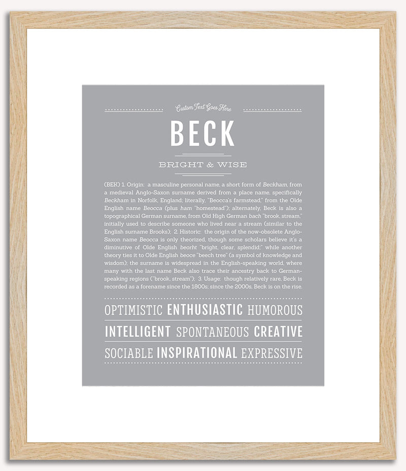 Beck | Name Art Print