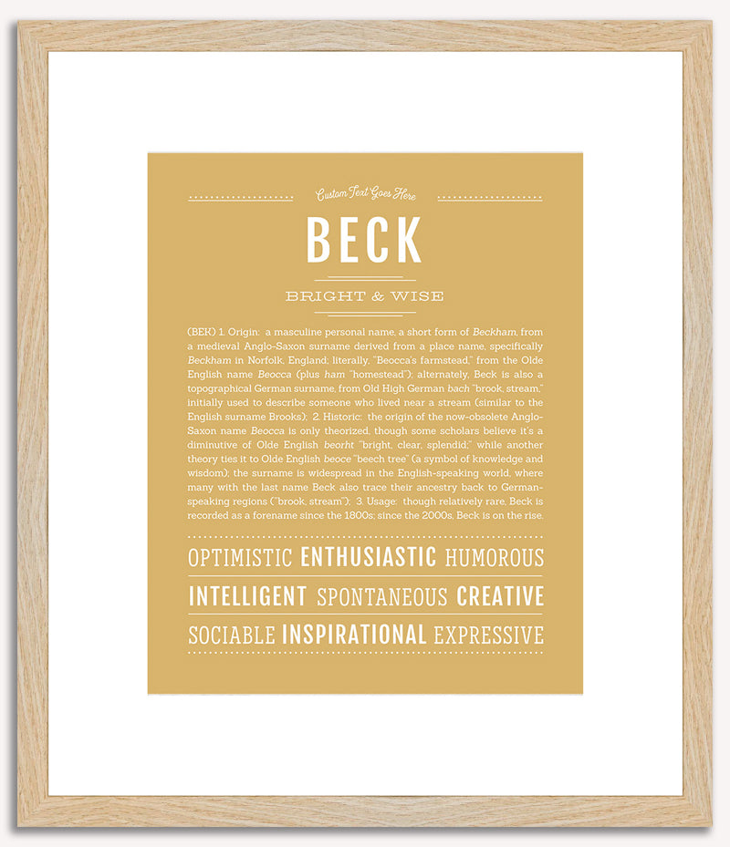 Beck | Name Art Print