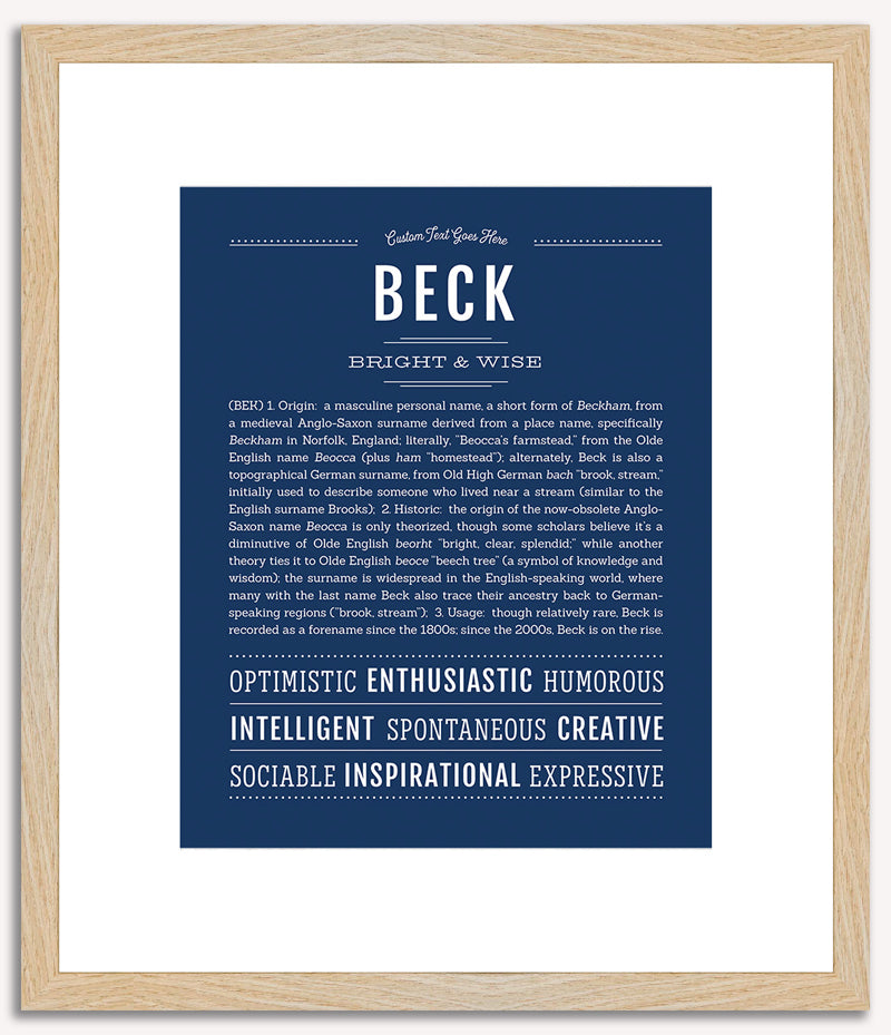 Beck | Name Art Print