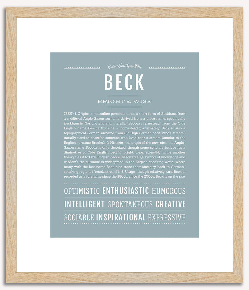 Beck | Name Art Print