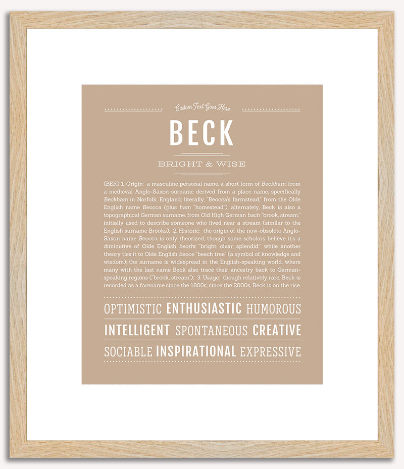 Beck | Name Art Print