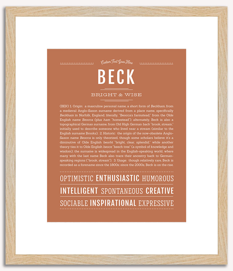 Beck | Name Art Print