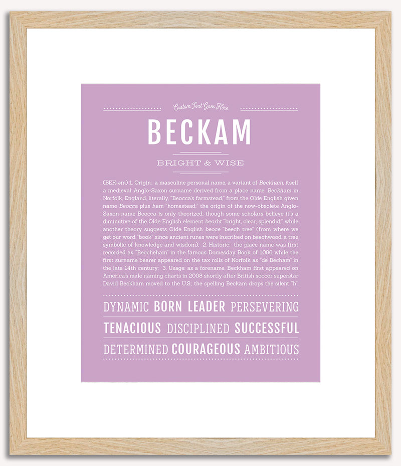 Beckam | Name Art Print