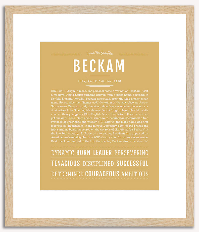 Beckam | Name Art Print