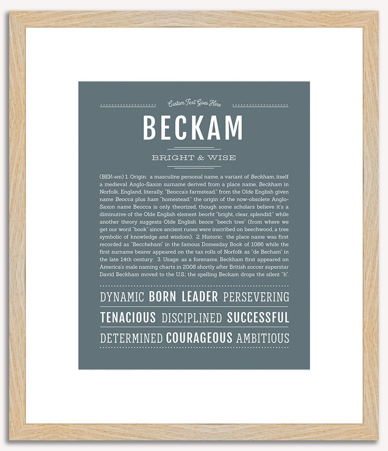 Beckam | Name Art Print