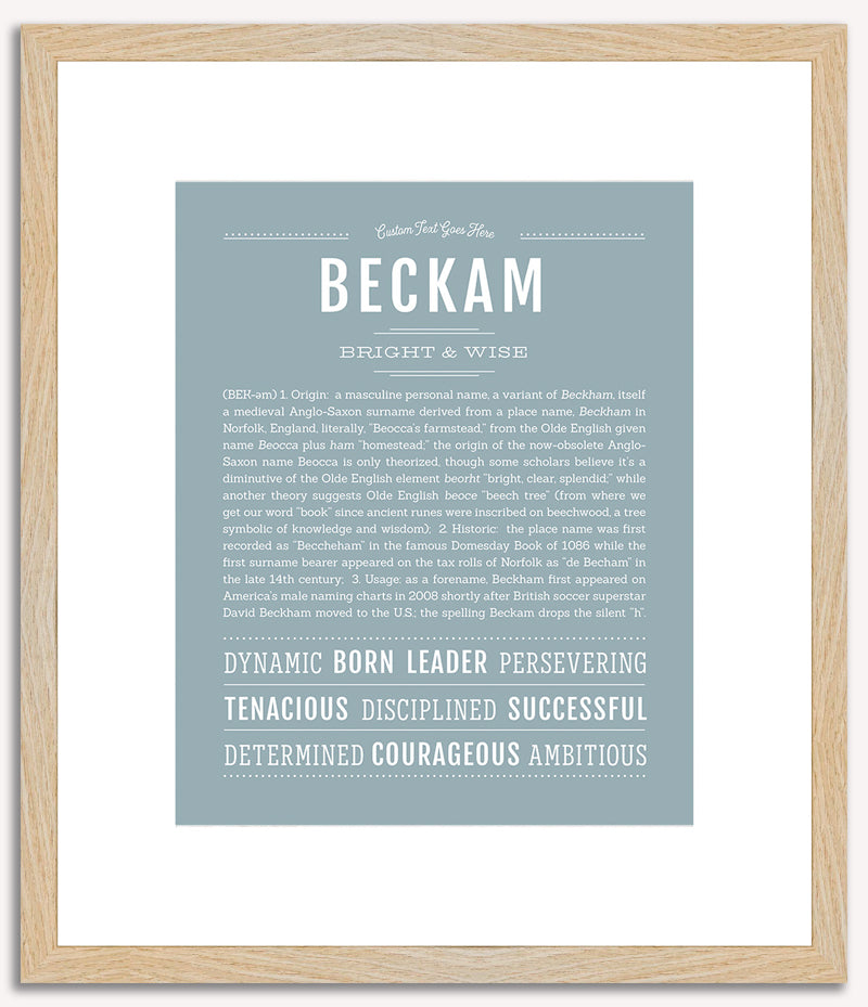 Beckam | Name Art Print