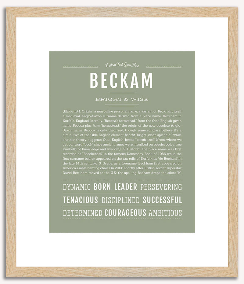 Beckam | Name Art Print