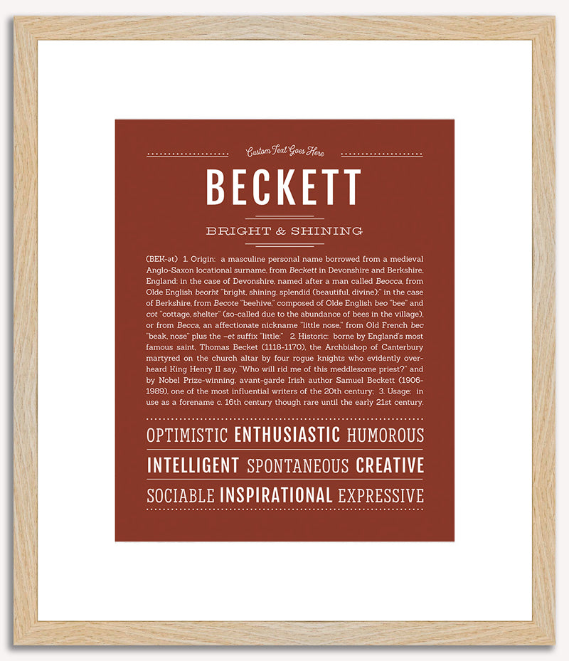 Beckett | Name Art Print