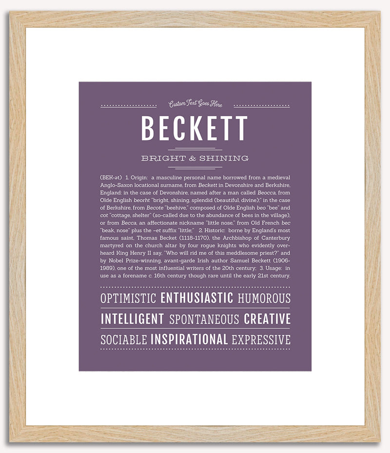 Beckett | Name Art Print