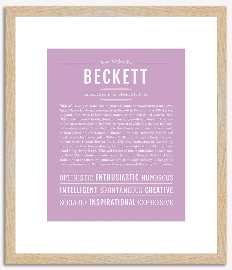 Beckett | Name Art Print